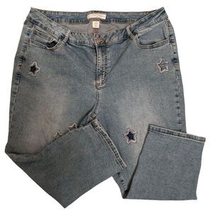 C Est.1946 Denim Jeans with Applique Women Curvy 18W